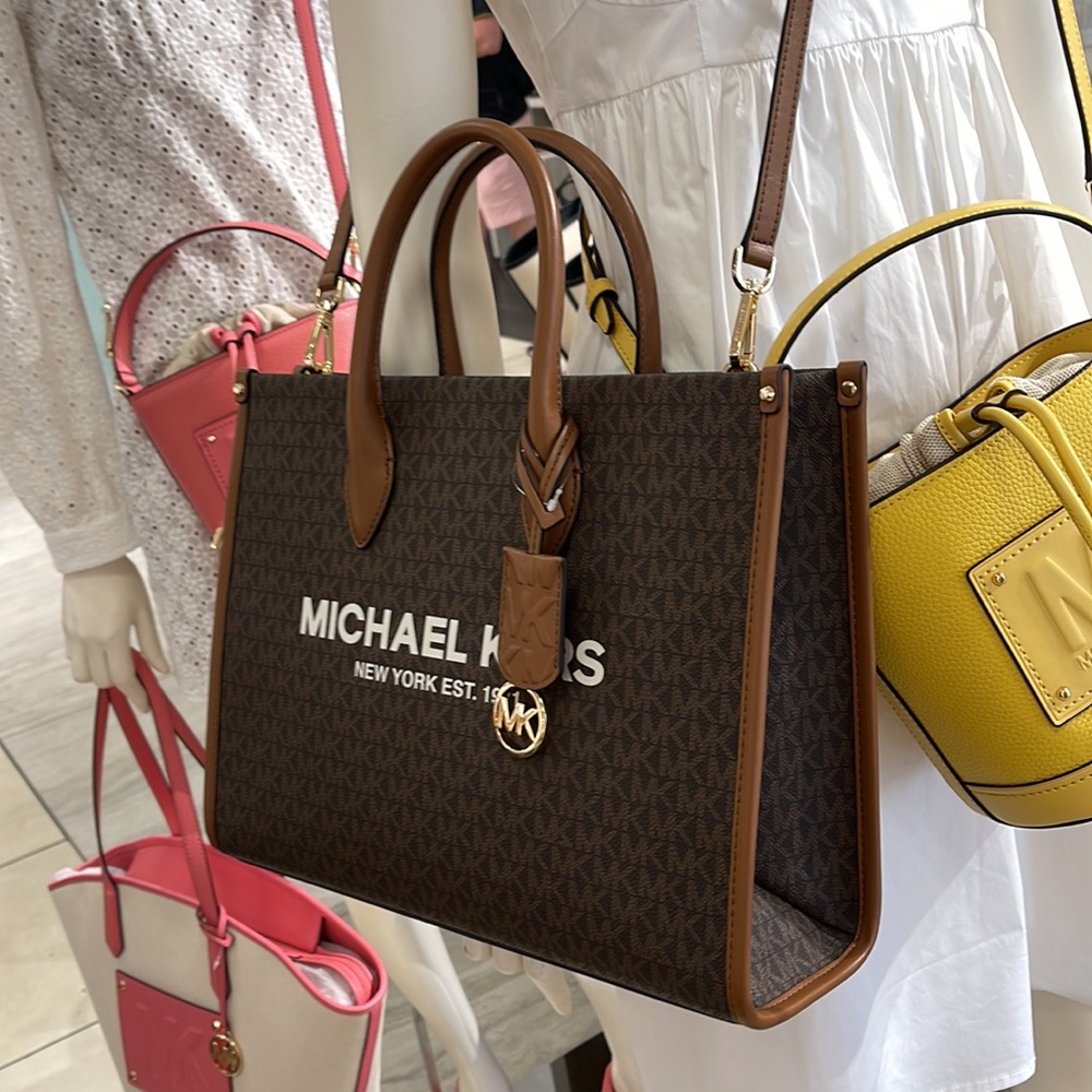 Michael Kors "Mirella" MD EW Tote Brown Shoulder Bag - 35F2G7ZT2B 
Brown 
NWT - Picture 6 of 16
